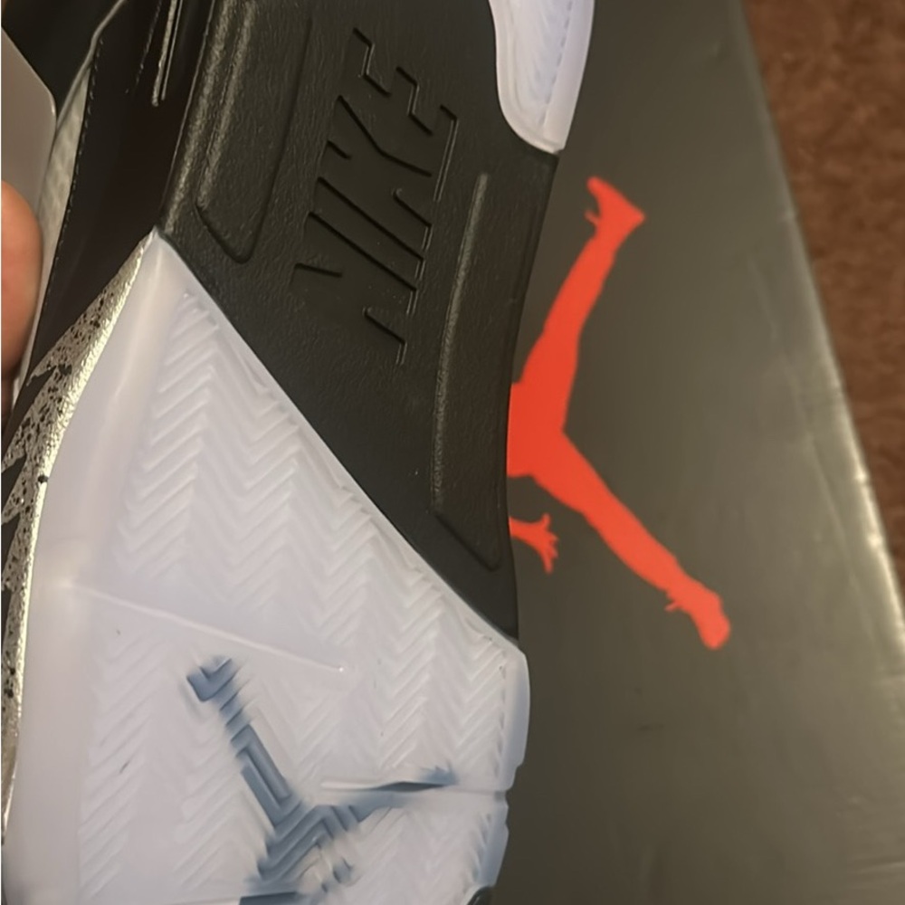 Jordan Black and White Soles with Jumpman Logo